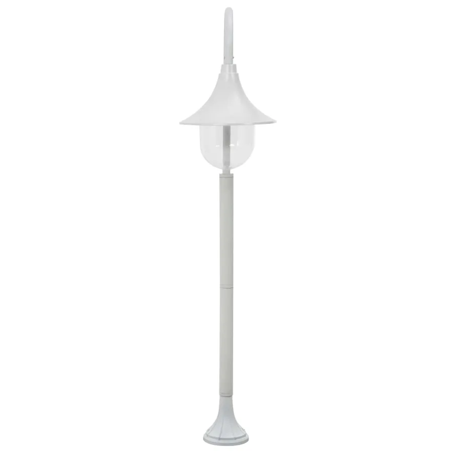 Lampadaire de jardin E27 120 cm Aluminium Blanc - 2