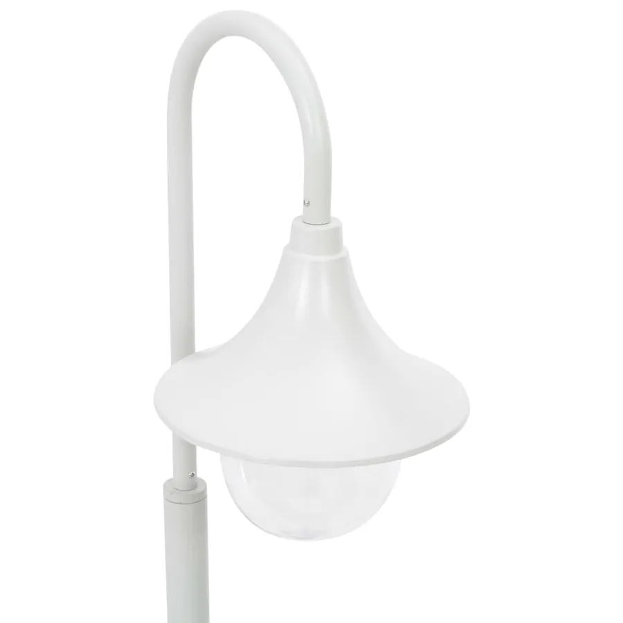 Lampadaire de jardin E27 120 cm Aluminium Blanc - 4