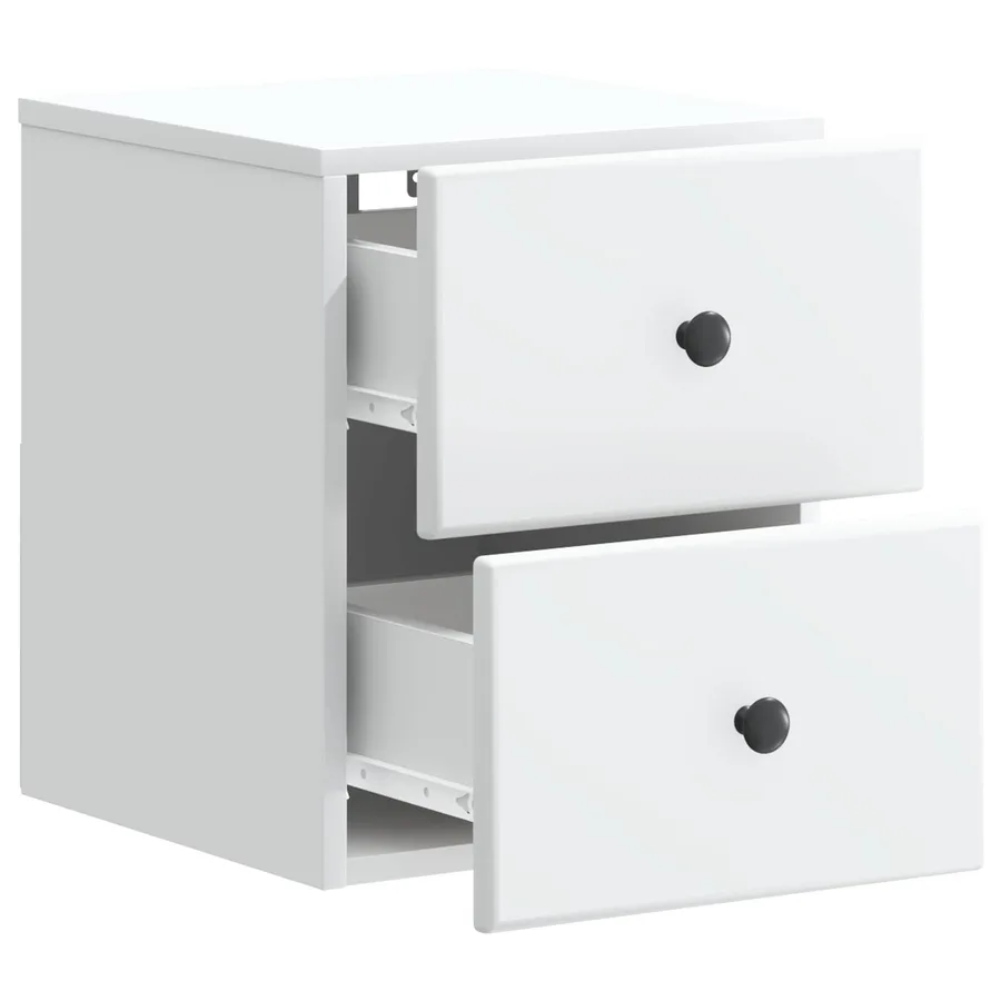 Cabinet de chevet mural 2 pcs Blanc 34,5 x 33 x 40 cm - 6