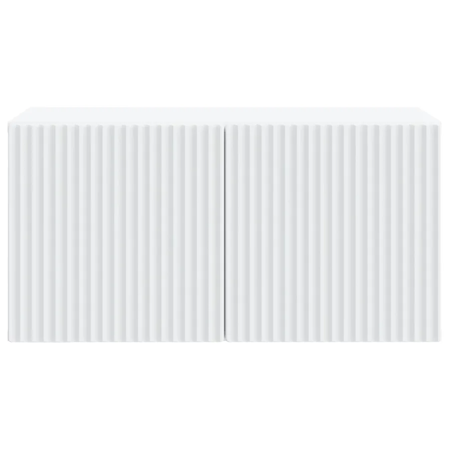 Meuble TV mural Blanc 59,5 x 31 x 30 cm Bois d'ingénierie - 6