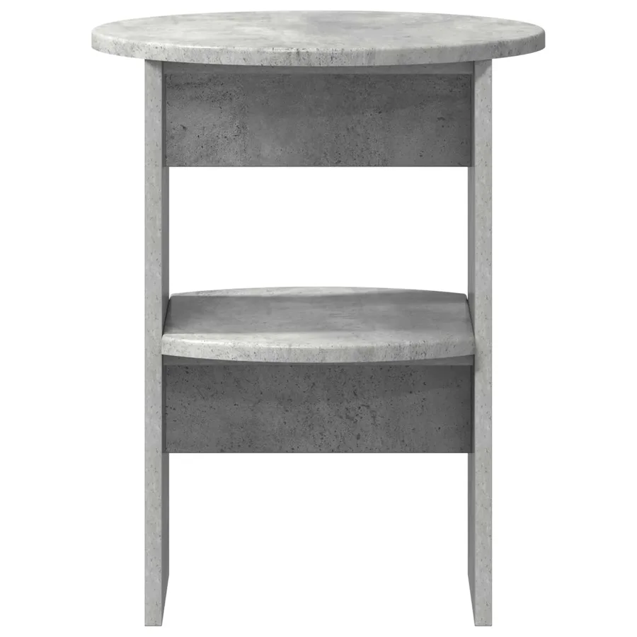 Meuble d'appoint Gris Béton Ø40 x 50 cm Bois d’ingénierie - 4