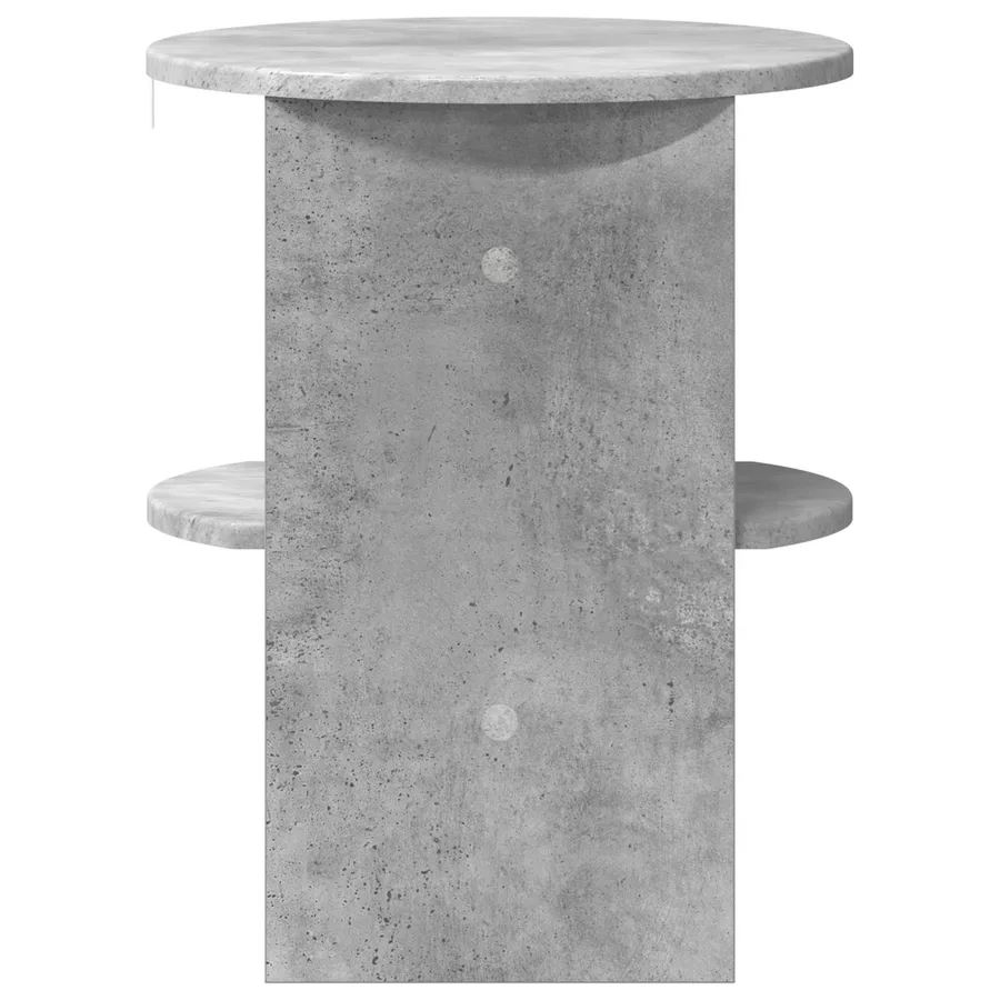 Meuble d'appoint Gris Béton Ø40 x 50 cm Bois d’ingénierie - 5
