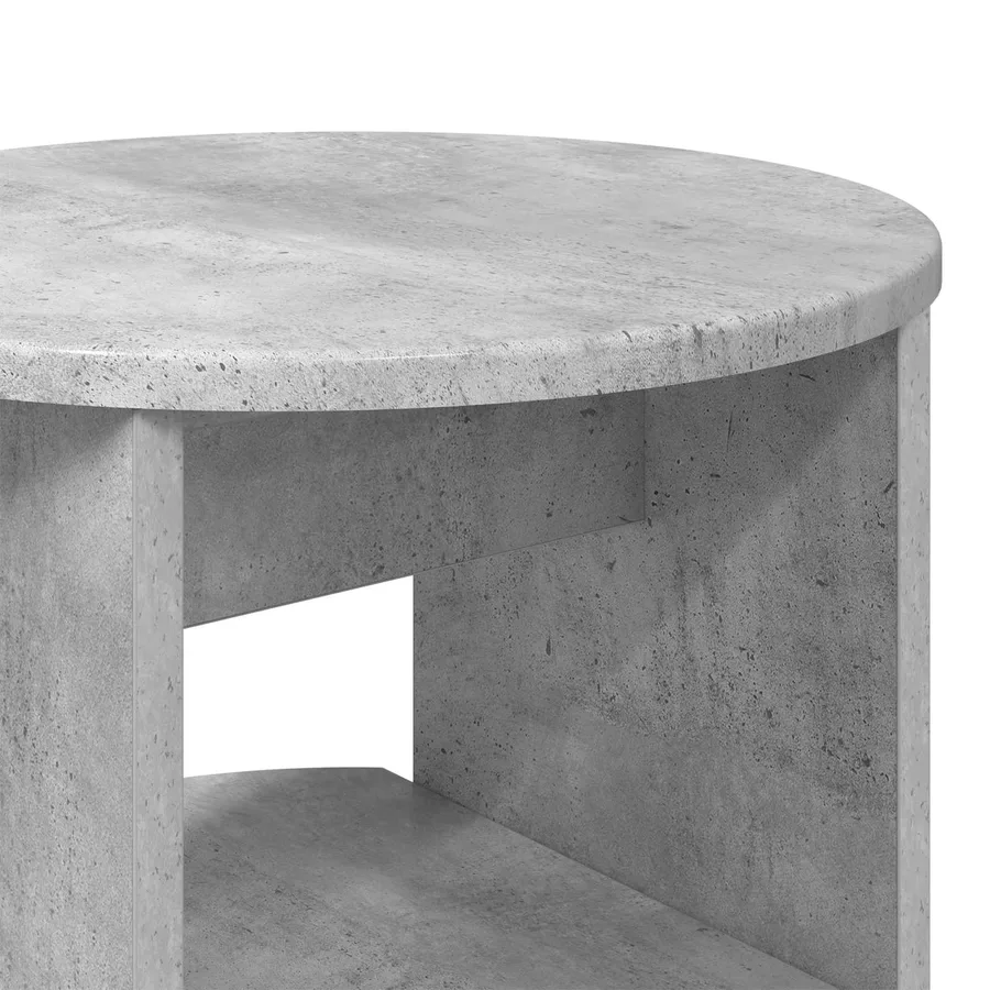 Meuble d'appoint Gris Béton Ø40 x 50 cm Bois d’ingénierie - 8