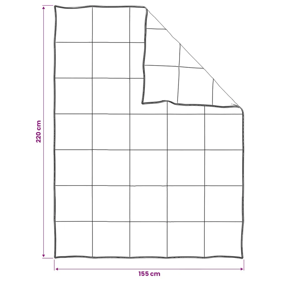 Ensemble de Duvet avec oreiller 2 pcs Blanc Fibre de bambou - 7