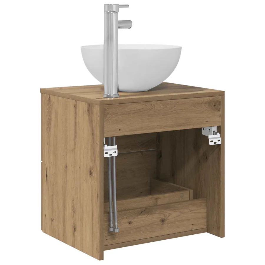 Vanité de lavabo mural Chêne artisanal 49,5 x 41 x 64,5 cm - 5
