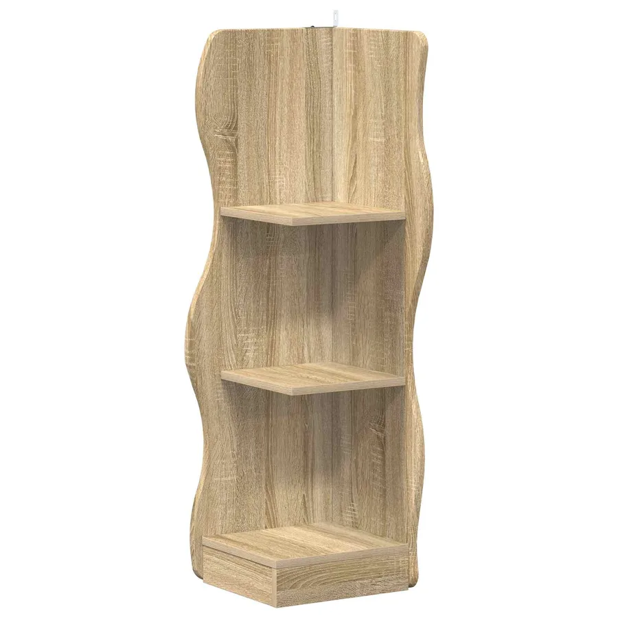Étagère d'angle Chêne Sonoma 34 x 33 x 102 cm Bois d'ingénierie - 2