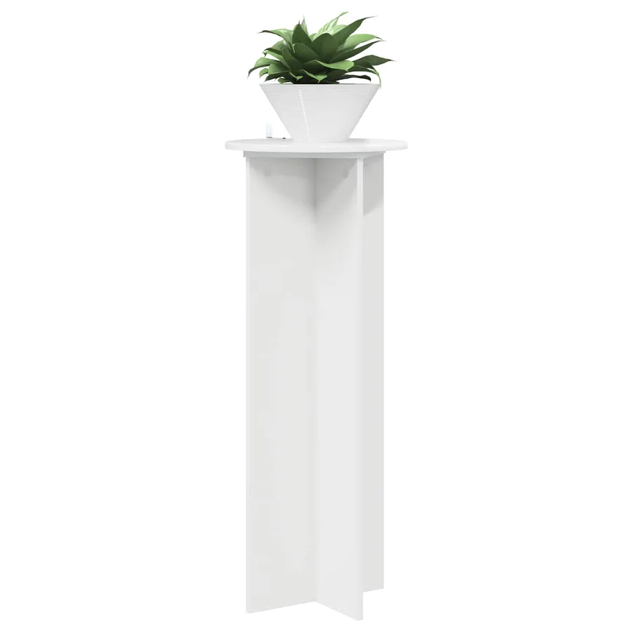 Support de Plante 2 pcs Blanc brillant Ø40 x 100 cm - 3