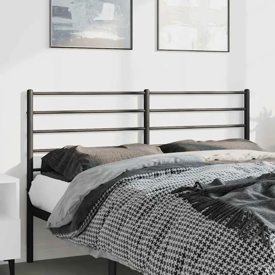 Tête de lit de remplacement métal noir 135 cm