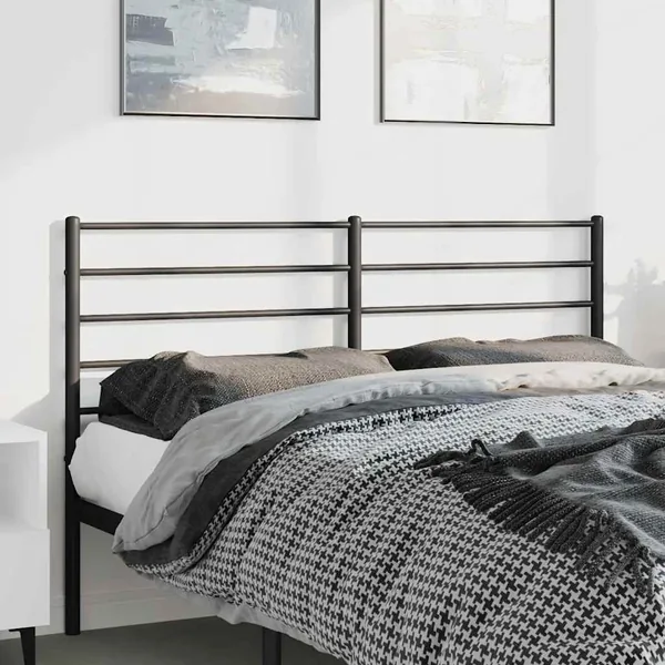 Tête de lit de remplacement métal noir 135 cm