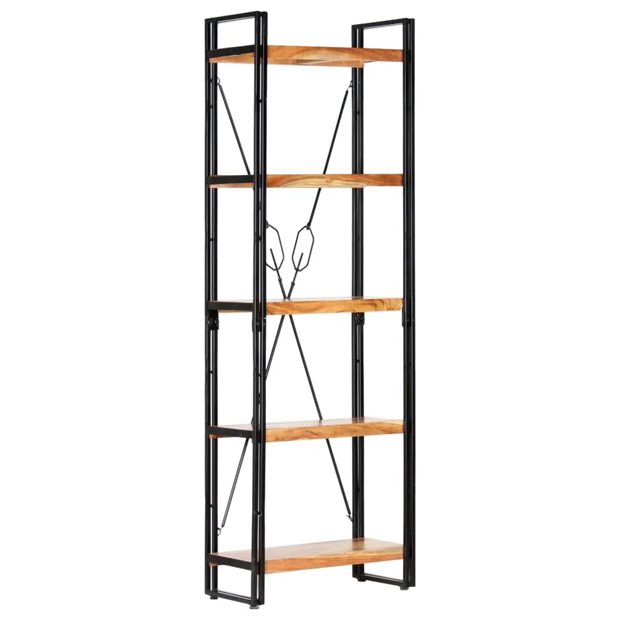Bibliothèque à 5 niveaux 60x30x180 cm Bois d'acacia solide