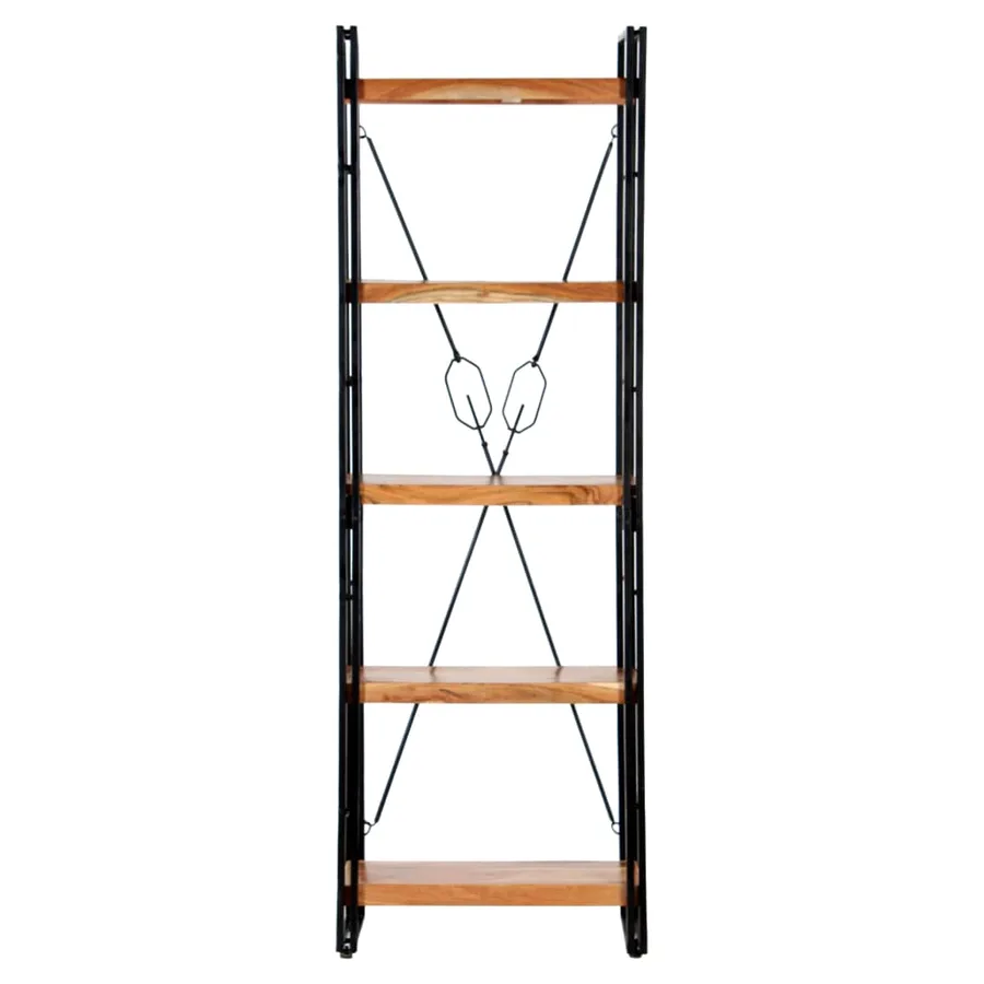 Bibliothèque à 5 niveaux 60x30x180 cm Bois d'acacia solide - 2
