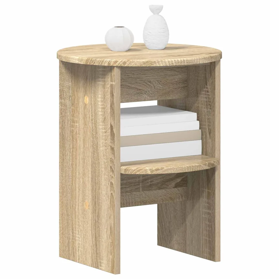 Meuble d'appoint Chêne Sonoma Ø40 x 50 cm Bois d’ingénierie - 3