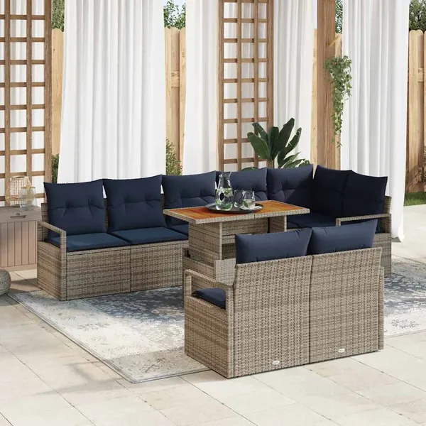 Ensemble de canapé de jardin 9 pc 8-Nombre de places