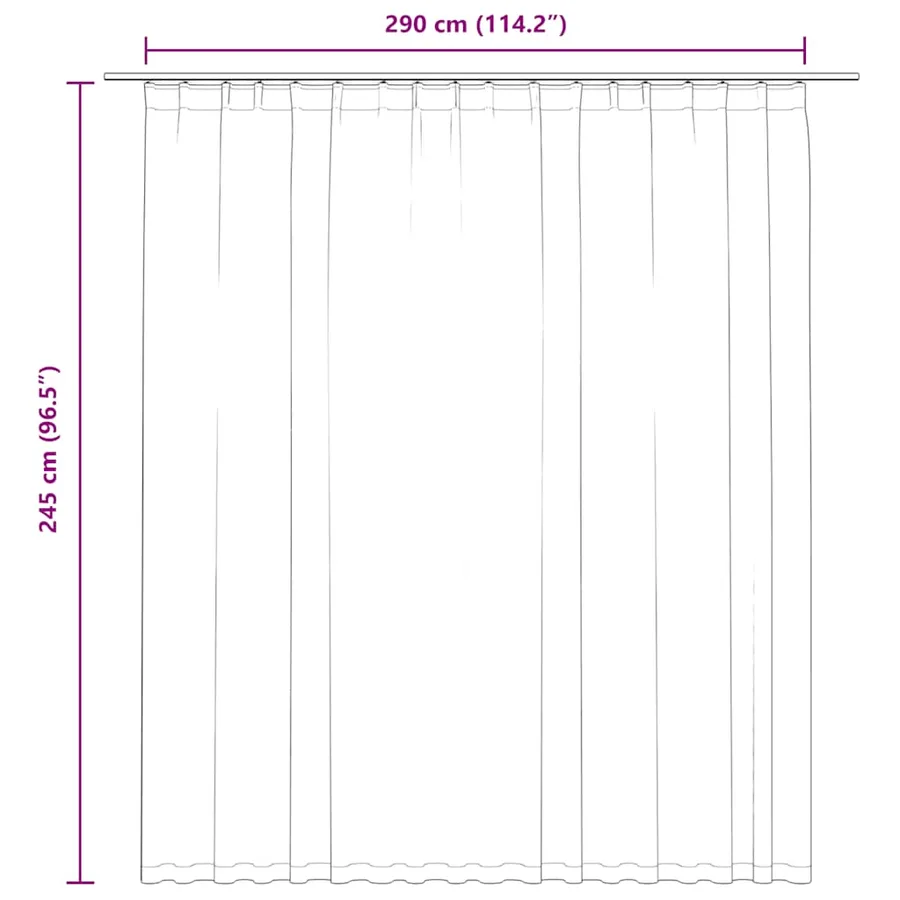Rideau occultant avec crochets Anthracite 290x245 cm - 7