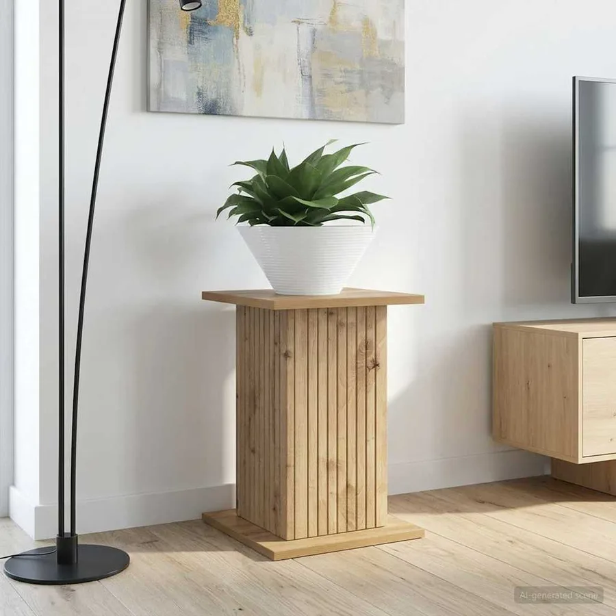 Support de Plante 2 pc Chêne artisanal 30,5 x 30 x 43 cm - 4