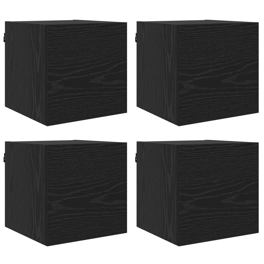 Meuble TV mural 4 pcs Chêne noir 30,5 x 30 x 30 cm - 2