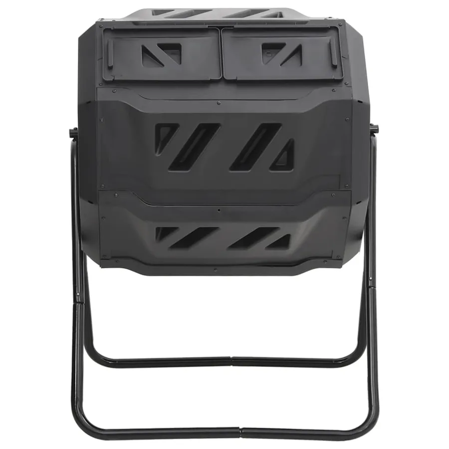 Bac à compost de jardin Noir 73x64x95 cm 160 L - 2