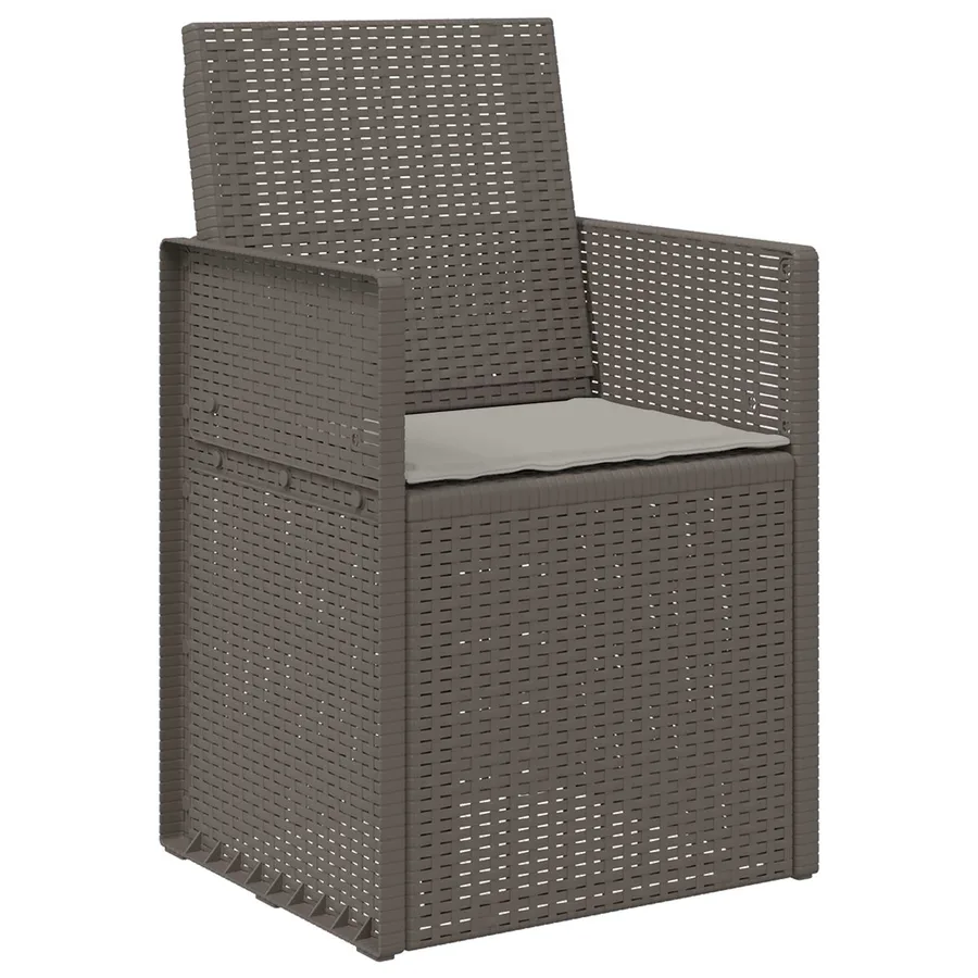 Chaises de jardin salle à manger 2 pcs Gris clair PP - 4