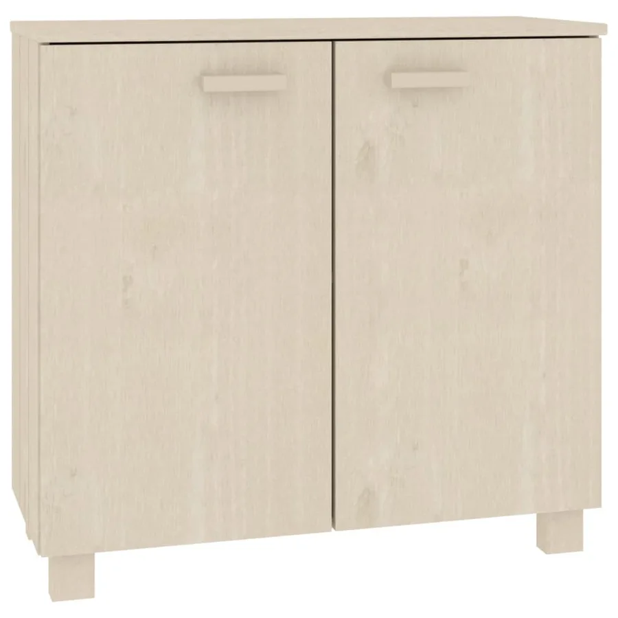 Buffet HAMAR Marron miel 85x35x80 cm Bois massif de pin - 2