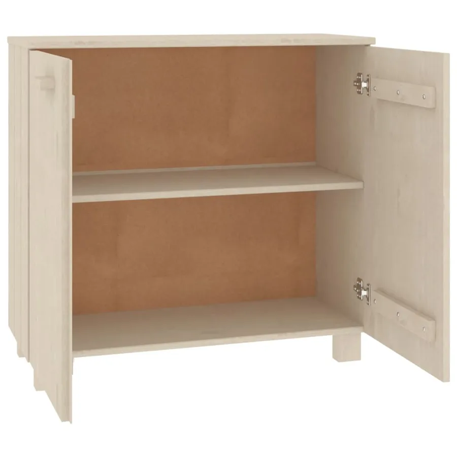 Buffet HAMAR Marron miel 85x35x80 cm Bois massif de pin - 4