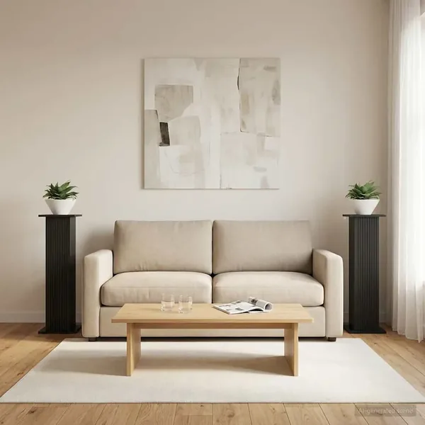 Support de Plante 2 pcs Noir 30,5 x 30 x 100,5 cm