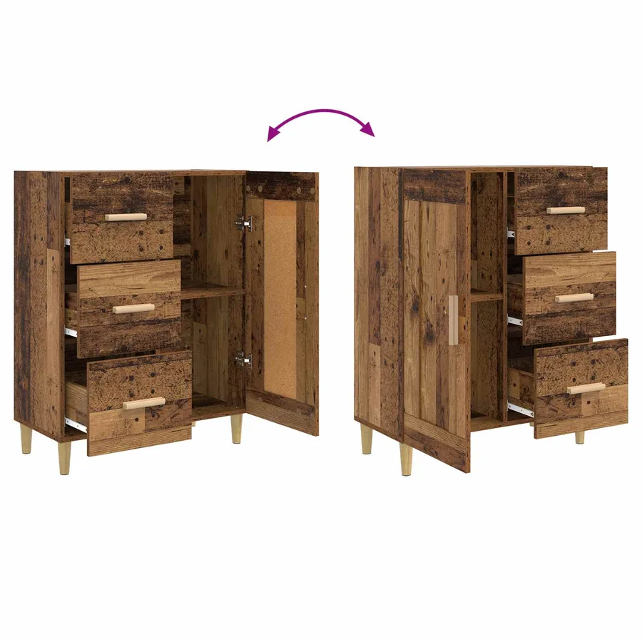 Buffet Bois ancien 69,5 x 34 x 90 cm Bois d'ingénierie - 5