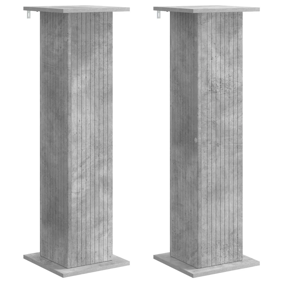 Support de Plante 2 pcs Gris béton 30,5 x 30 x 100,5 cm - 2