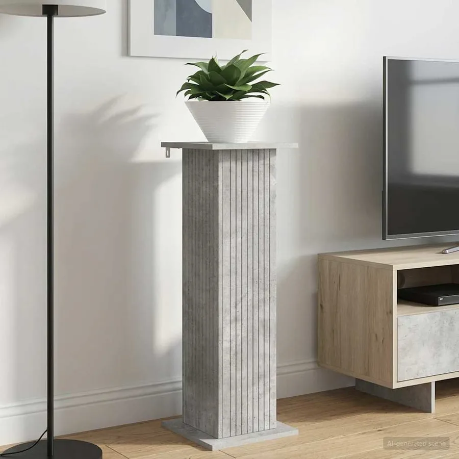 Support de Plante 2 pcs Gris béton 30,5 x 30 x 100,5 cm - 4
