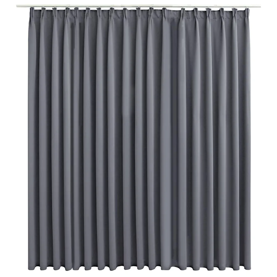 Rideau occultant avec crochets Gris 290x245 cm - 2