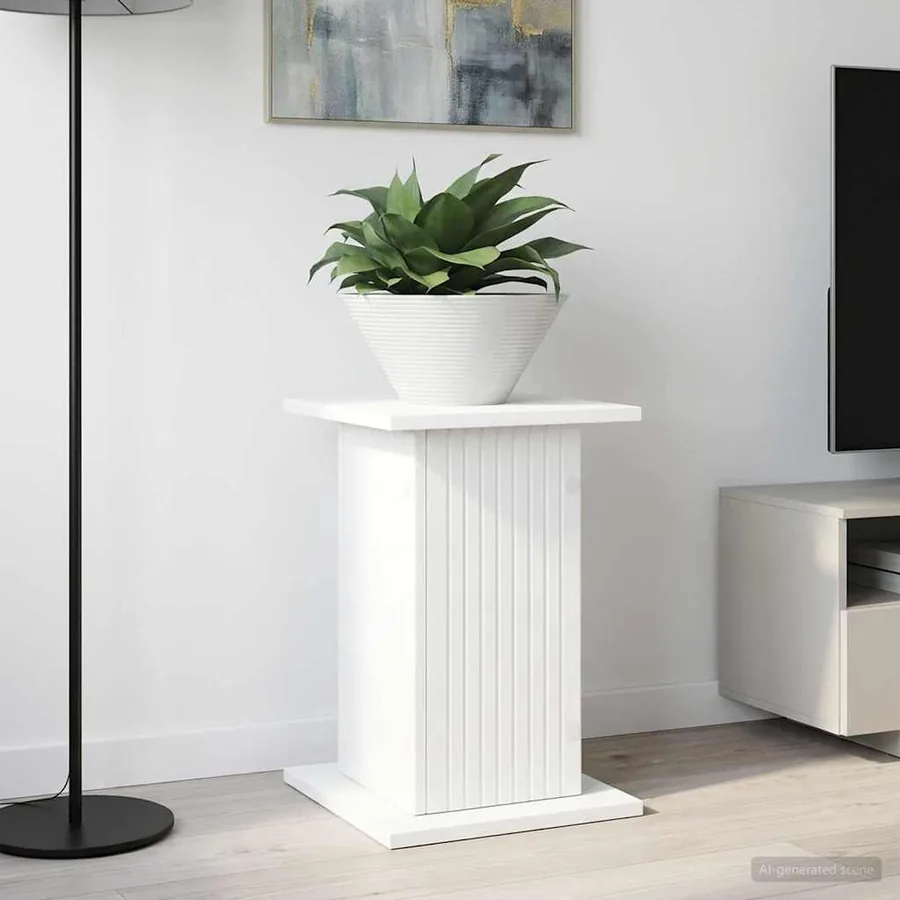 Support de Plante Blanc 30,5 x 30 x 43 cm Bois d'ingénierie