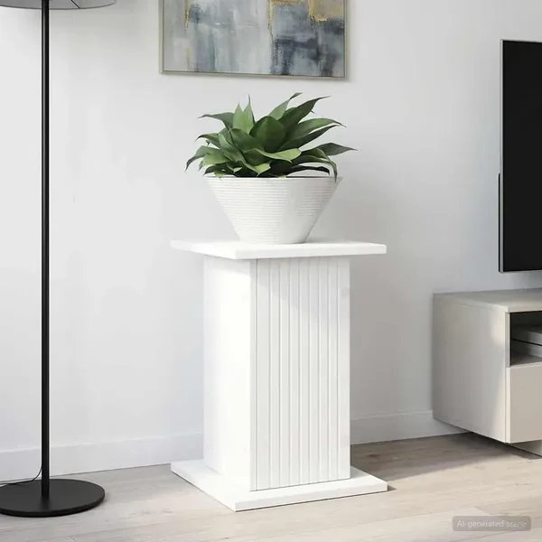 Support de Plante Blanc 30,5 x 30 x 43 cm Bois d'ingénierie