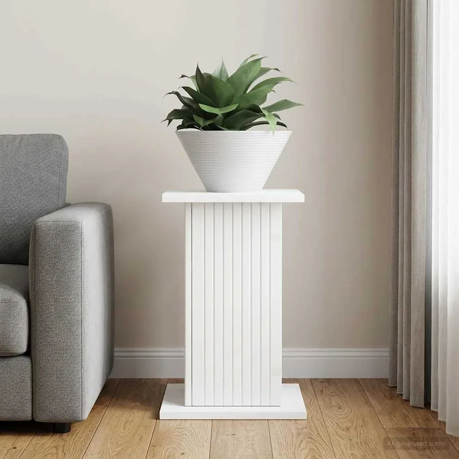Support de Plante Blanc 30,5 x 30 x 43 cm Bois d'ingénierie - 4
