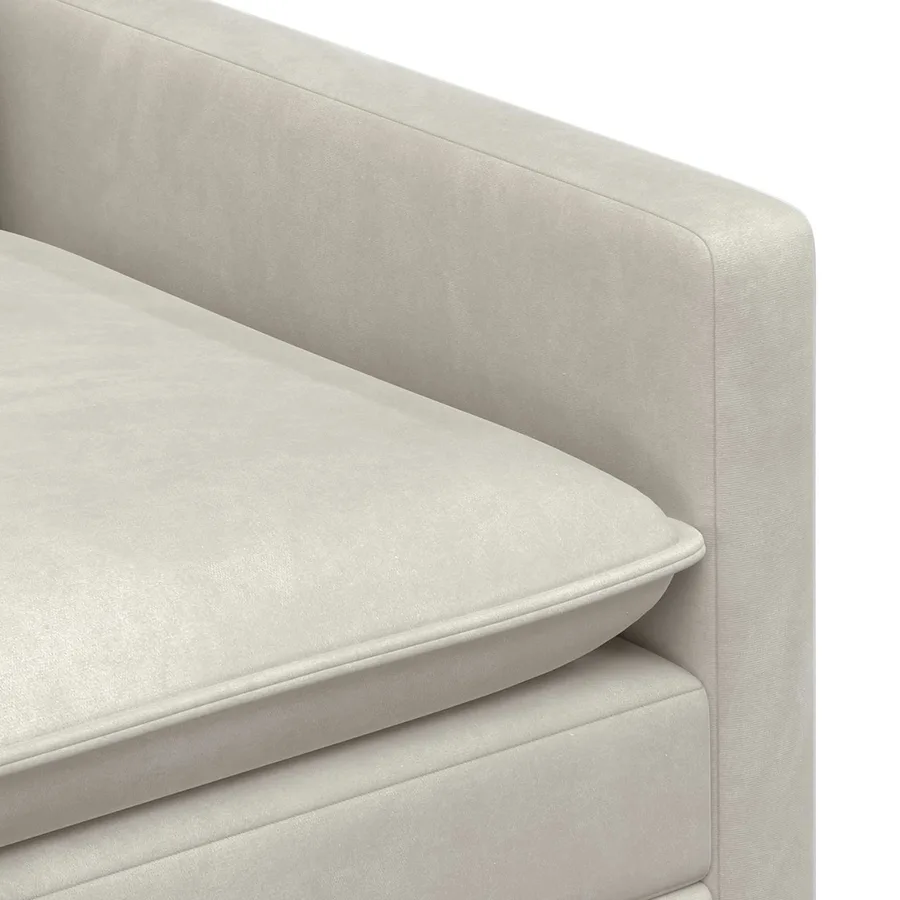 Canapé Crème 126 x 81 x 87,5 cm Velours - 6