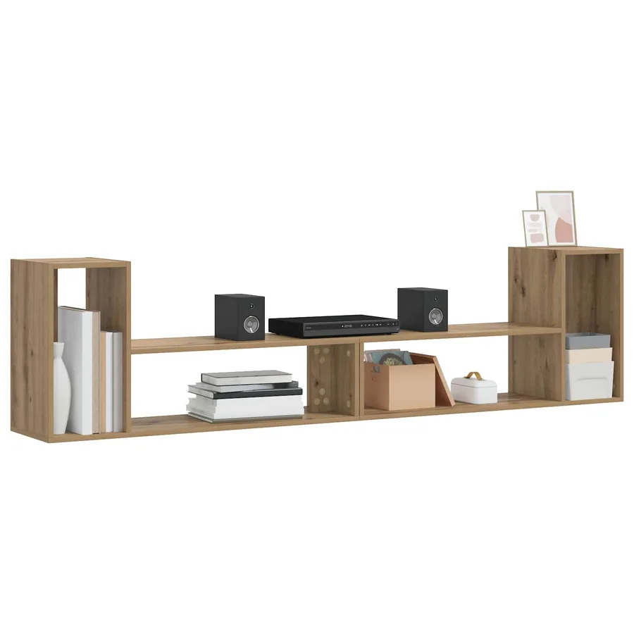 Meuble TV 100 x 30 x 50 cm Chêne artisanal Bois d'ingénierie - 3