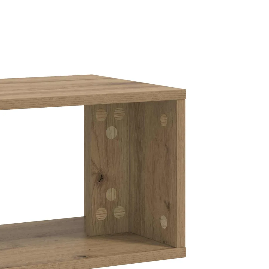 Meuble TV 100 x 30 x 50 cm Chêne artisanal Bois d'ingénierie - 9