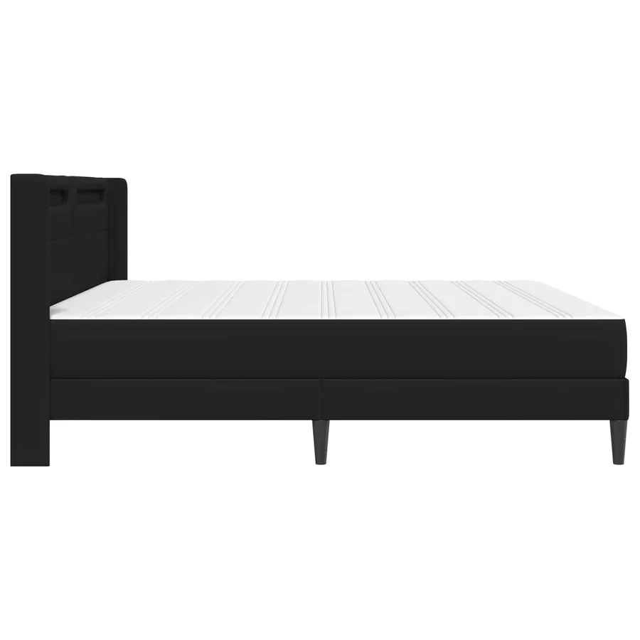 Cadre de lit avec matelas Noir 180 x 200 cm Simili cuir - 9