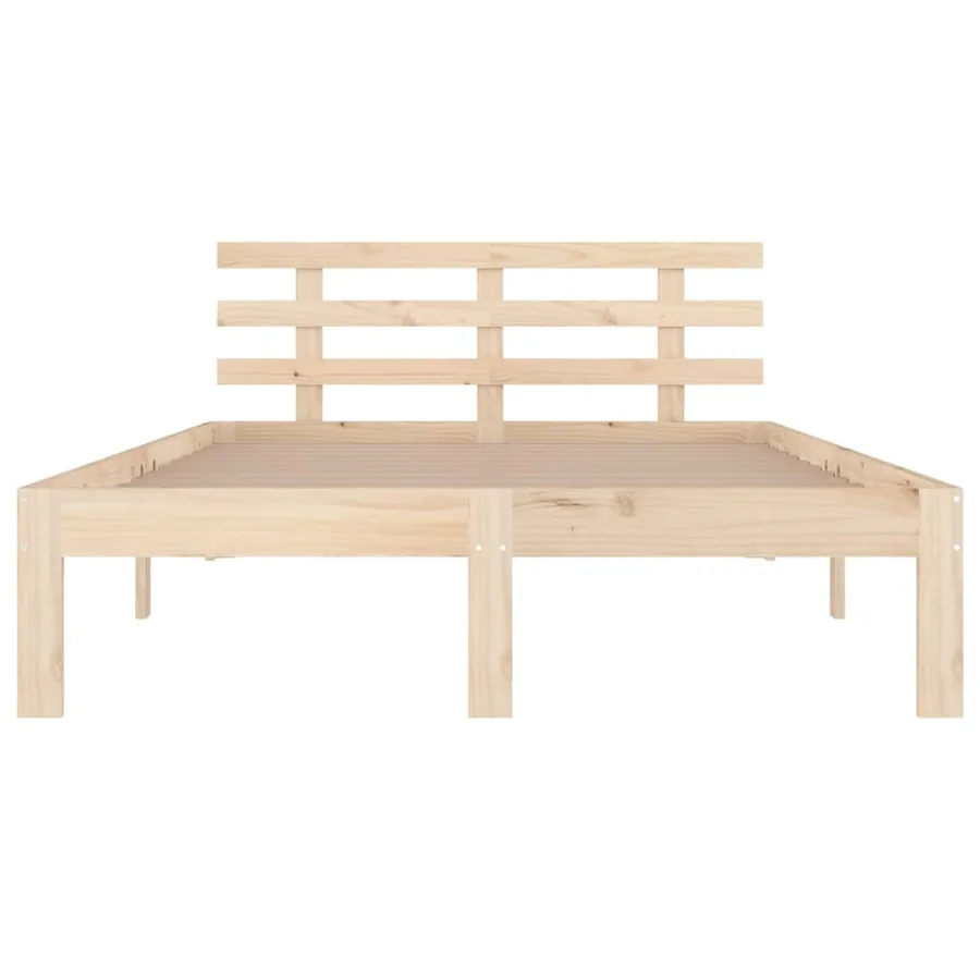 Cadre de lit sans matelas bois massif 140x200 cm - 4