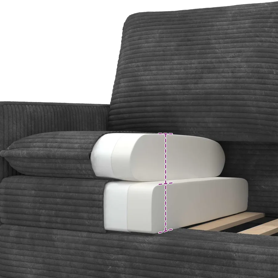 Canapé Gris foncé 156 x 81 x 87,5 cm Polyester - 7