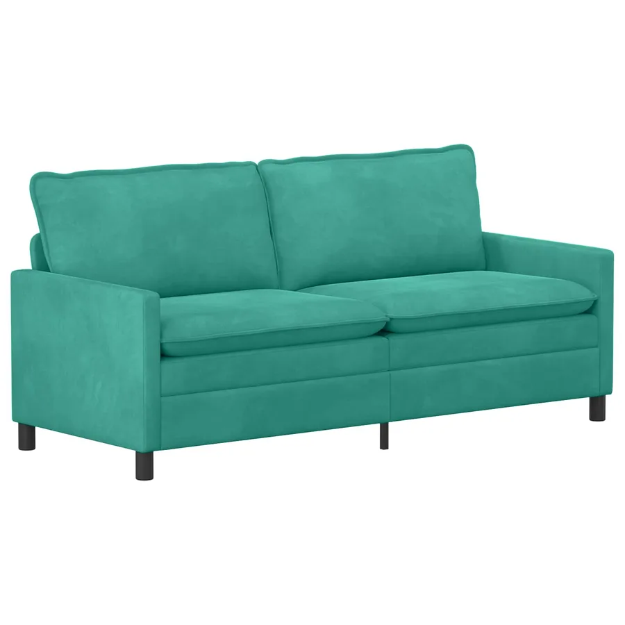 Canapé Turquoise 196 x 81 x 87,5 cm Velours - 2