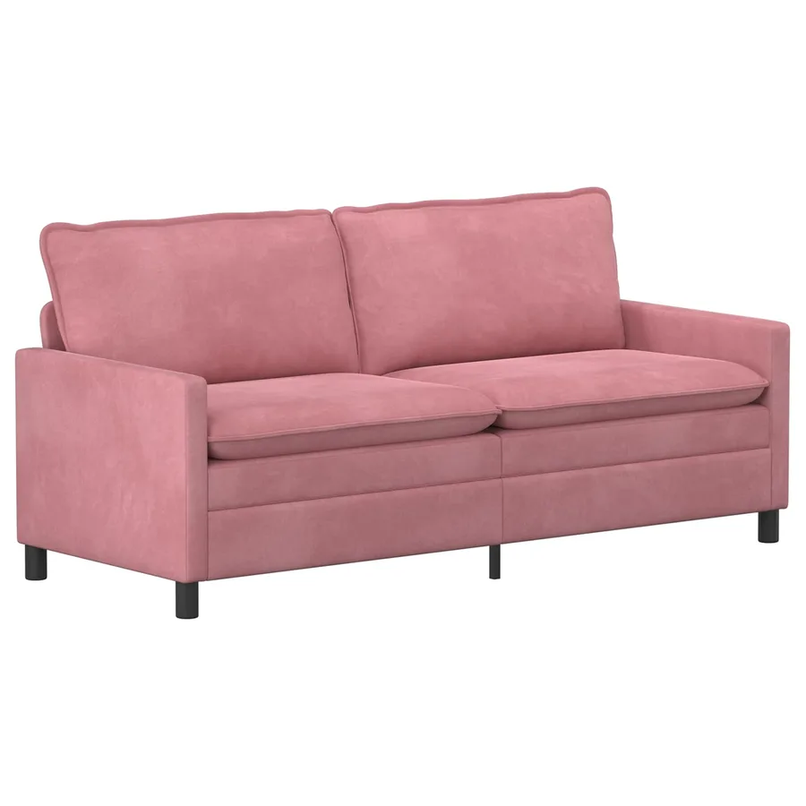 Canapé Rose 196 x 81 x 87,5 cm Velours - 2