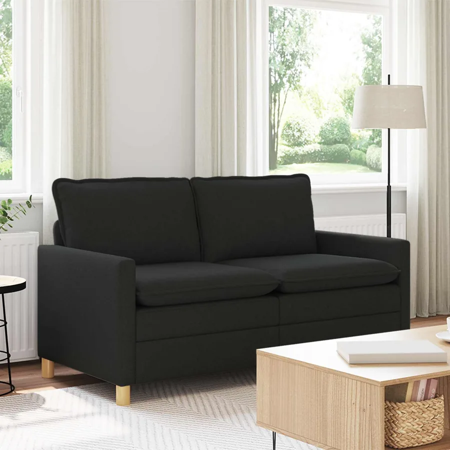 Canapé Noir 156 x 81 x 87,5 cm Tissu