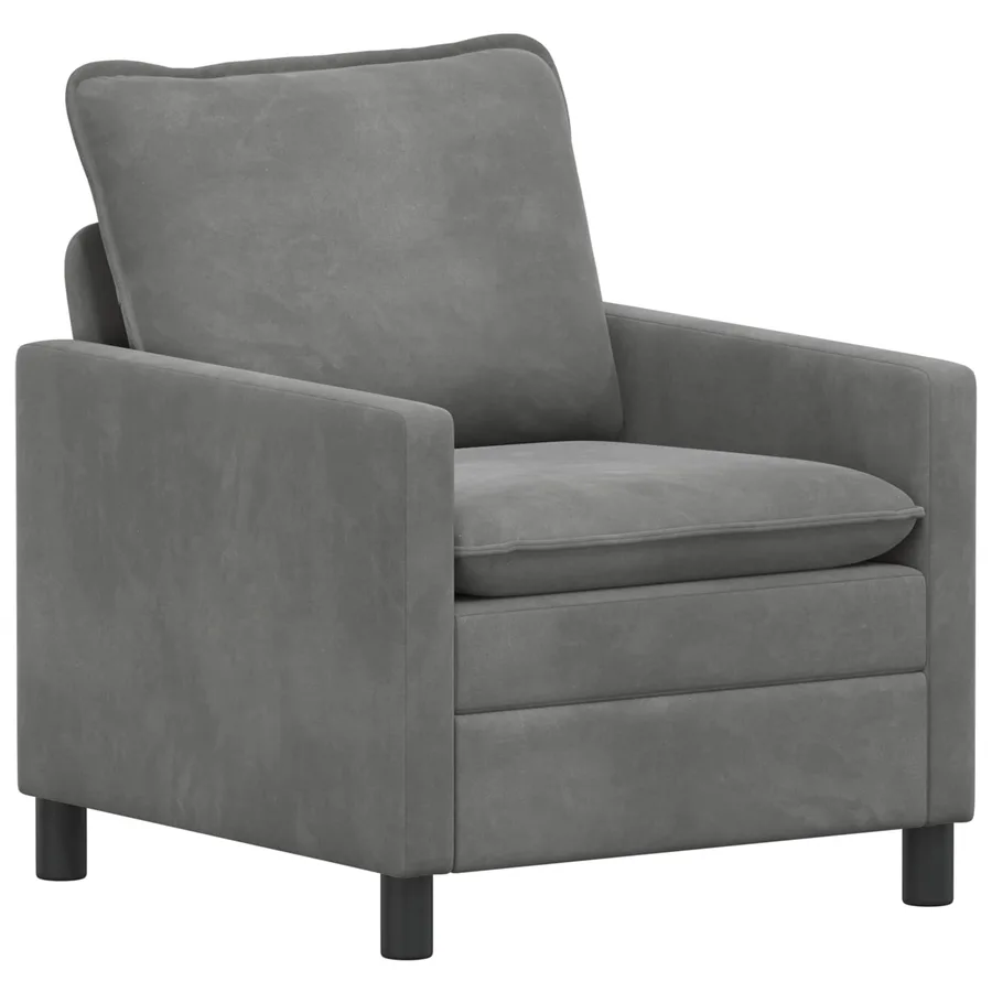 Canapé Gris foncé 76 x 81 x 87,5 cm Velours - 2