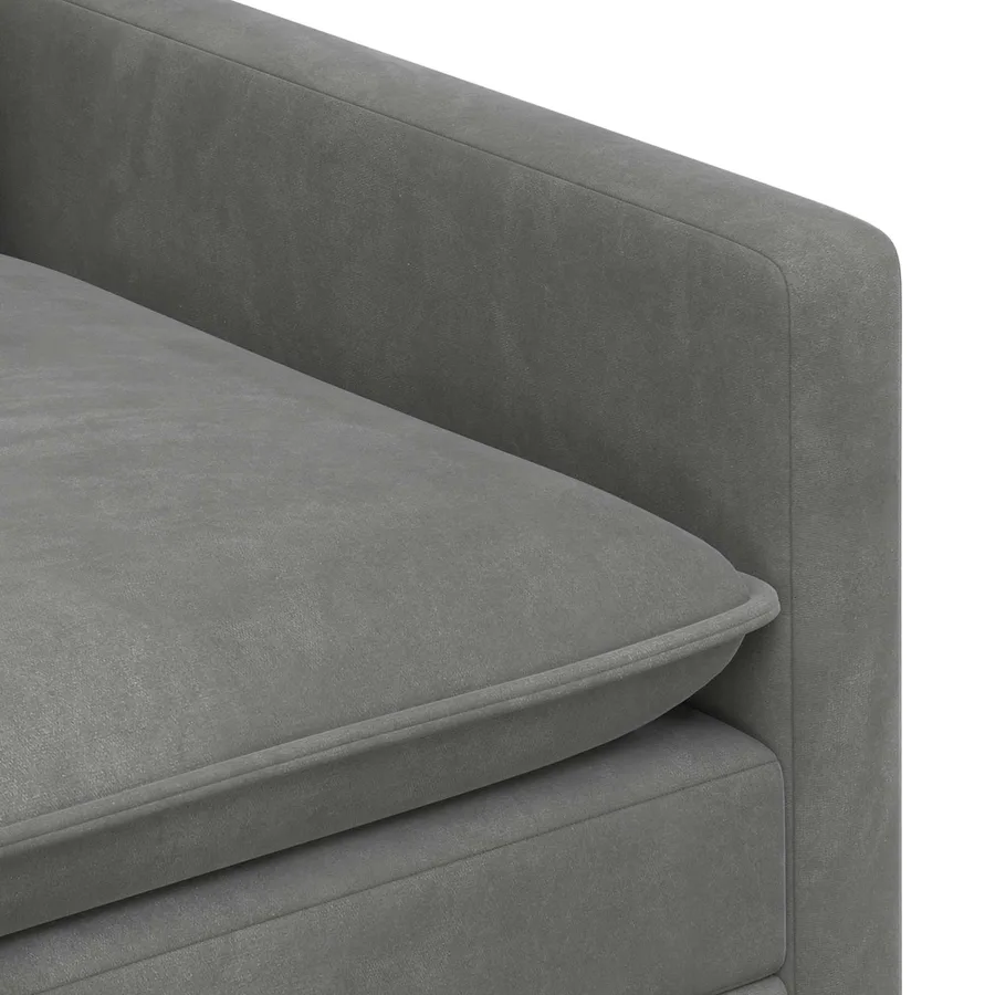 Canapé Gris foncé 76 x 81 x 87,5 cm Velours - 6