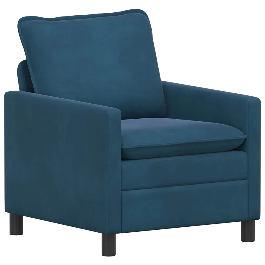 Canapé Bleu 76 x 81 x 87,5 cm Velours - 2
