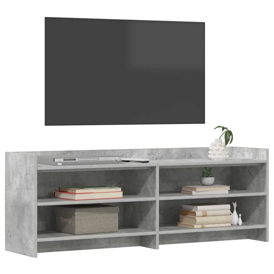 Meuble TV 135 x 33 x 47 cm Gris béton Bois d'ingénierie - 3