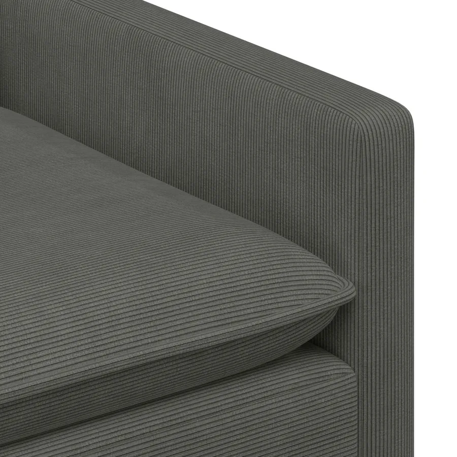 Ensemble de Canapés 2 pcs Gris foncé Tissu - 5