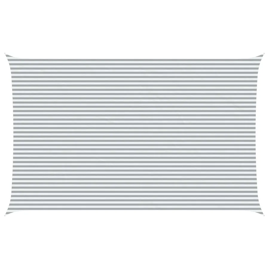 Voile d'ombre Gris clair et blanc 8 x 5 m - 2