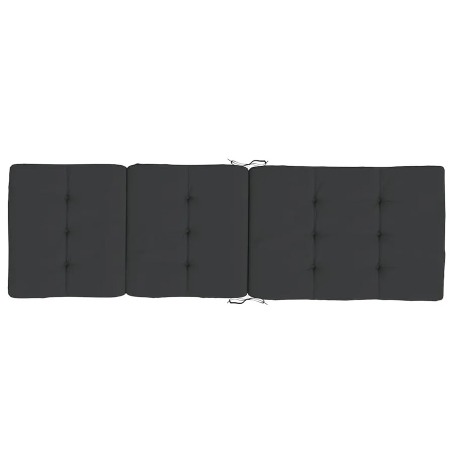 Coussins de chaise longue lot de 2 noir tissu oxford - 5