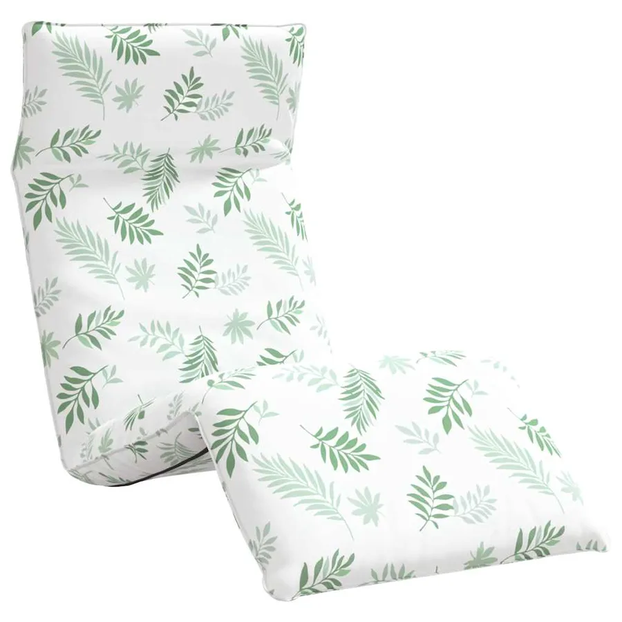 Transat pliant en tissu Oxford motif feuilles 175 x 54 x 8,5 cm - 2