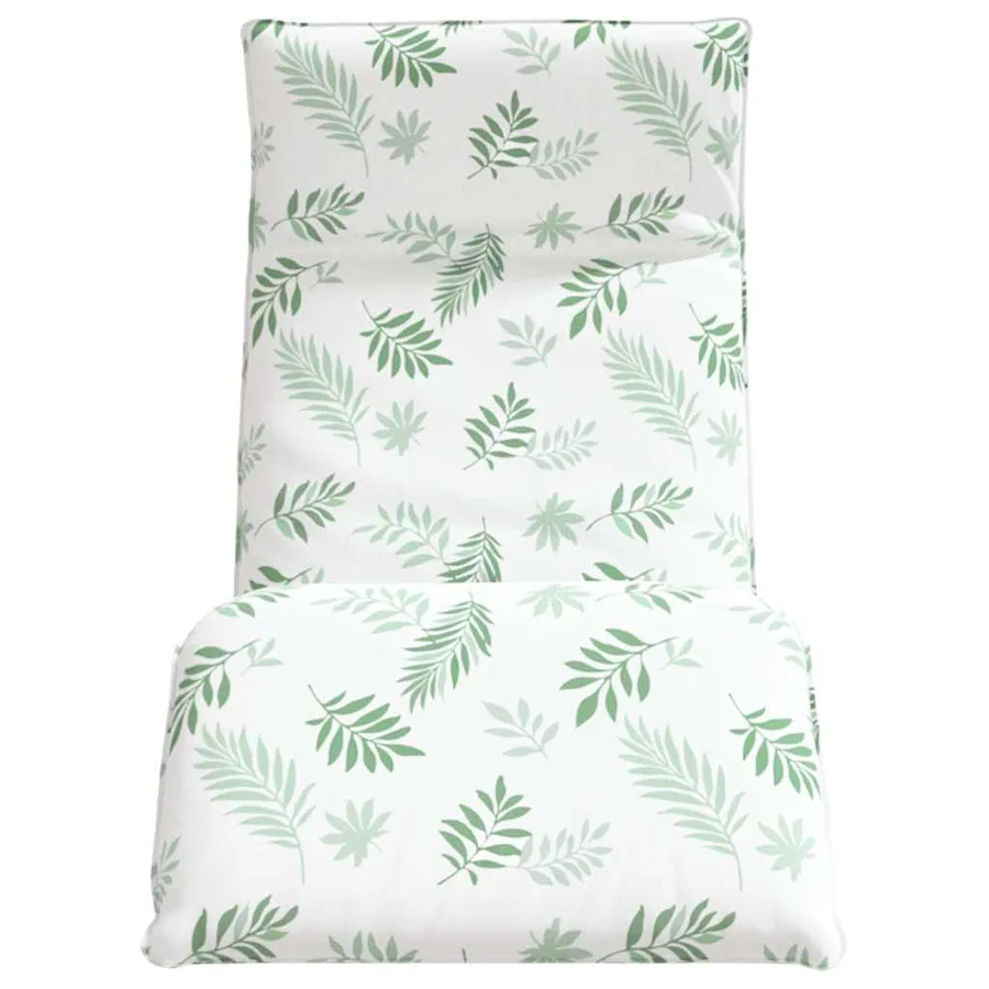 Transat pliant en tissu Oxford motif feuilles 175 x 54 x 8,5 cm - 4